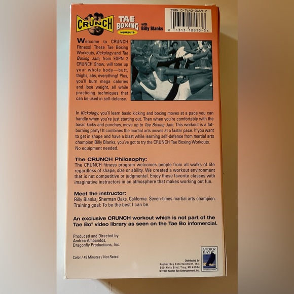Crunch: Tae Boxing starring Billy Blanks VHS Workout Tape - Picture 4 of 6